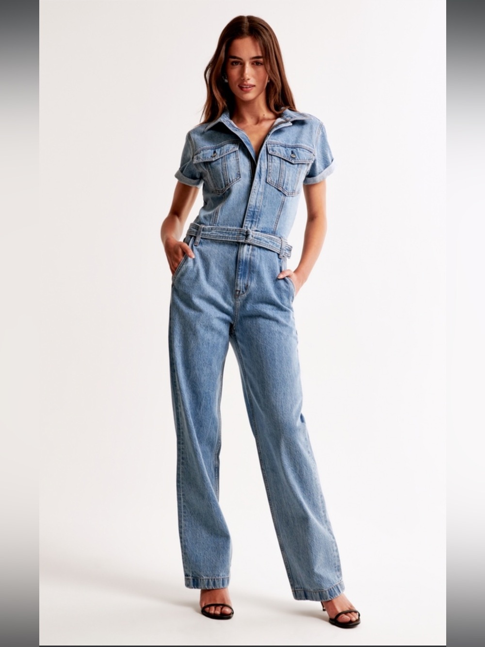 90s Relaxed Denim Jumpsuit